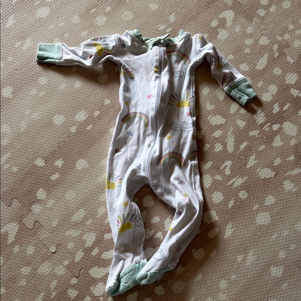 The Beaufort Bonnet Company White and Green Kids One Piece